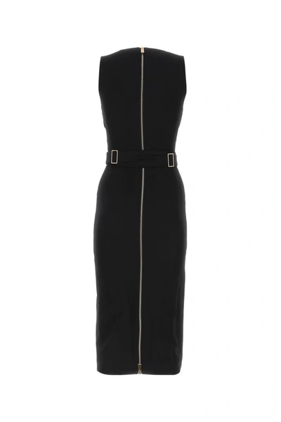 Shop Versace Woman Black Crepe Dress