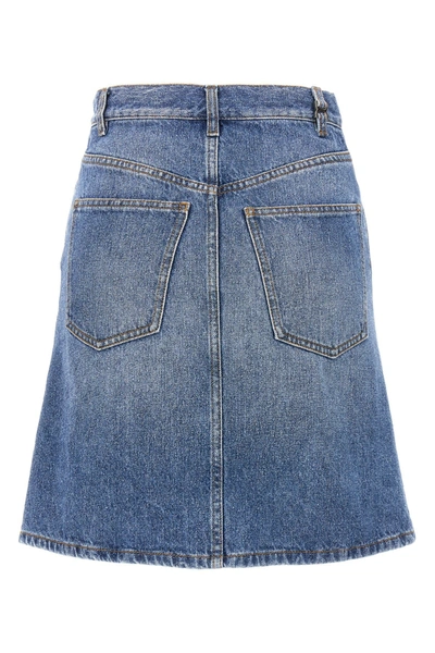 Shop Chloé Women Denim Mini Skirt In Blue
