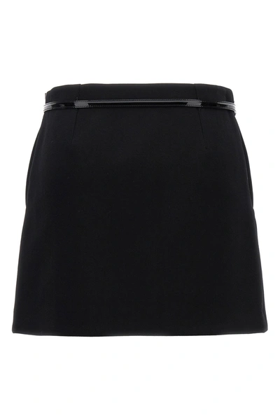 Shop Gucci Women Clamp Belt Mini Skirt In Black