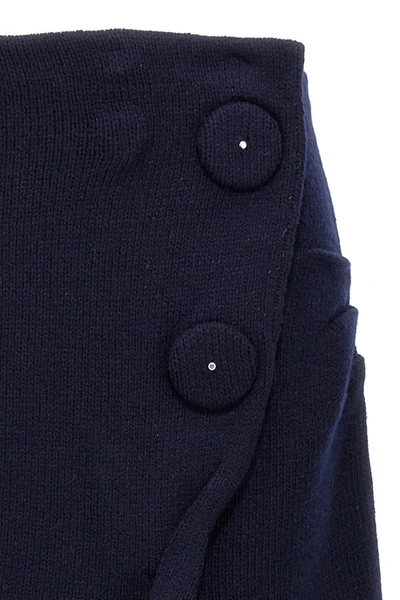 Shop Prada Women Skirt With Maxi Button Split In Blue