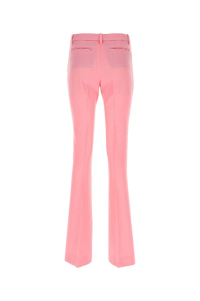Shop Versace Woman Pink Wool Pant