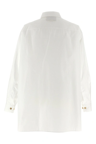 Shop Gucci Women Logo Shirt In White