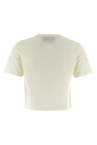 Shop Gucci Women 'g' T-shirt In White