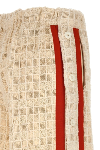 Gucci Tweed Drawstring Shorts In White