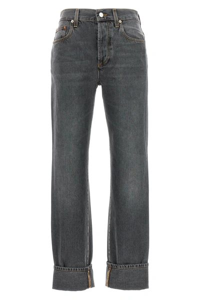 Shop Gucci Women 'g Quadrato' Jeans In Gray