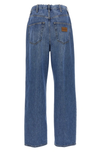 Shop Gucci Women Ombre Jeans In Blue