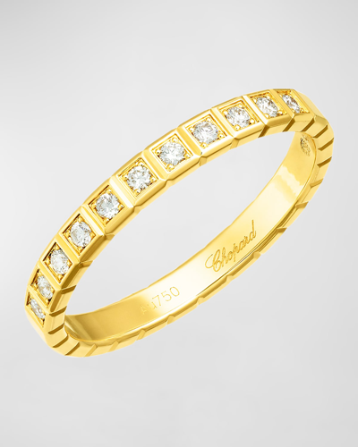 Shop Chopard Ice Cube 18k Yellow Gold Mini Diamond Ring In 05 Yellow Gold