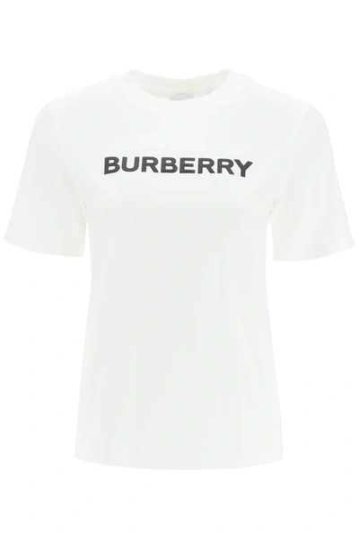 Shop Burberry Logo T-shirt Women In White