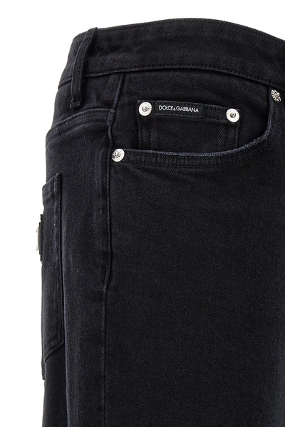 Shop Dolce & Gabbana Women 'girly' Jeans In Black