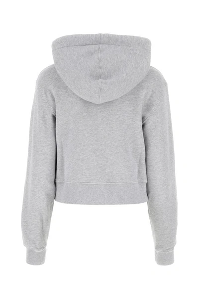 Shop Palm Angels Woman Grey Cotton Sweatshirt In Gray