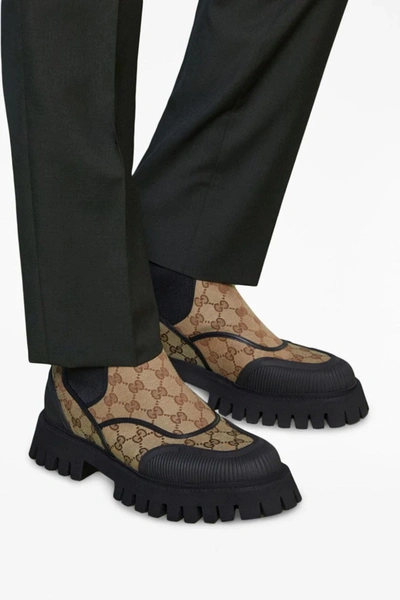 Shop Gucci Men 'original Gg' Ankle Boots In Multicolor