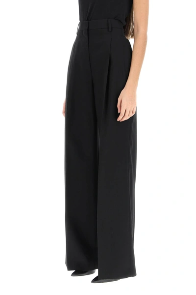 Shop Burberry Wool Pants With Darts Women In Black
