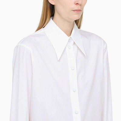 Shop Gucci Light Blue Poplin Shirt Women In White