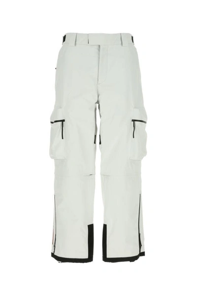 Shop Prada Man Chalk Polyester Ski Pant In White