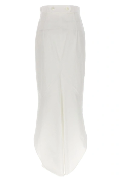 Shop Prada Women Cotton Pencil Skirt In White