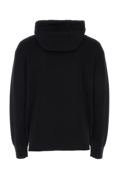 Burberry Organic Cotton Sweatshirt With Frontal Logo In Blue