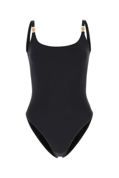 Shop Versace Woman Black Stretch Nylon Swimsuit