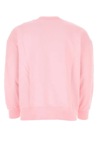 Shop Palm Angels Man Pink Cotton Oversize Sweatshirt