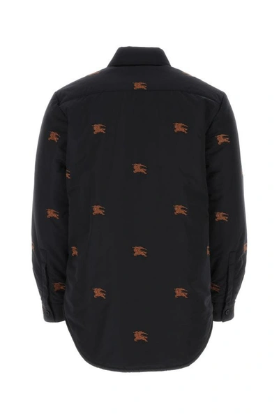 Burberry Quilted Embroidered Button-down Shirt In Multicolor