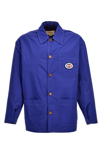 Shop Gucci Men 'gremlins' Jacket In Blue