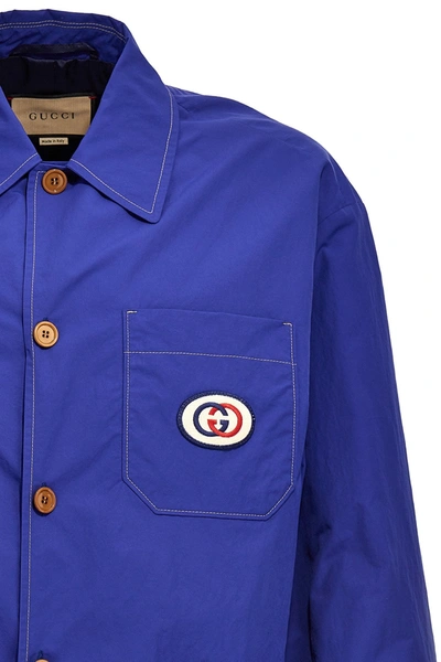 Shop Gucci Men 'gremlins' Jacket In Blue