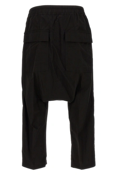 Shop Rick Owens Men 'drawstring Cropped' Pants In Black