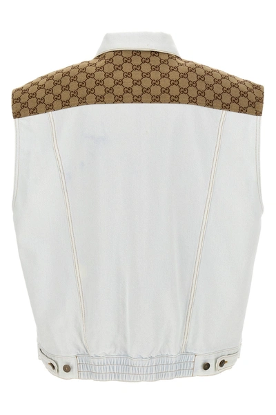 Shop Gucci Men 'gg' Vest In White