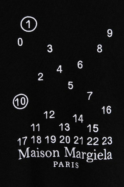 Shop Maison Margiela Men Logo Embroidery Hoodie In Black