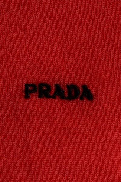 Shop Prada Men Logo Colorblock Sweater In Multicolor
