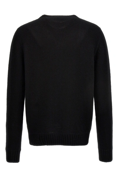 Shop Prada Men Logo Intarsia Sweater In Black