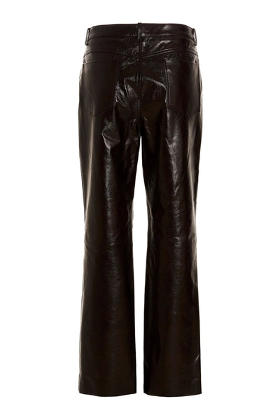 Shop Gucci Men Leather Pants In Brown