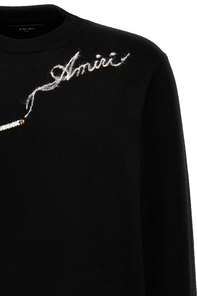 Shop Amiri Men ' Smoke' Sweater In Black