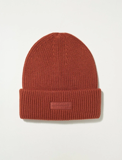 Shop Lucky Brand Solid Knit Beanie In Brown