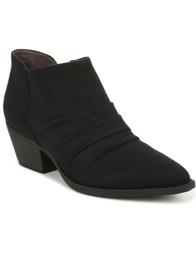 Shop Lifestride Reba Womens Faux Suede Ruched Booties In Black