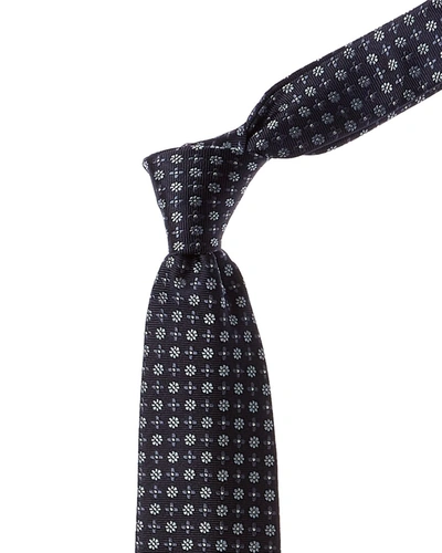 Shop Ted Baker Caliban Navy Silk Tie In Black