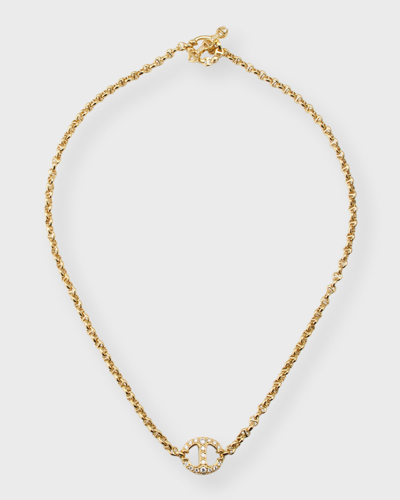 Shop Hoorsenbuhs 18k Yellow Gold Micro Chain Necklace With Diamonds