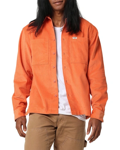 Shop Wrangler Overshirt In Orange