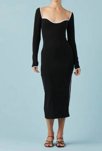Shop Sophie Rue Sweetheart Knit Dress In Black