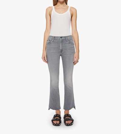 Shop Mother Insider Crop Step Fray Jean In Barely There In Multi