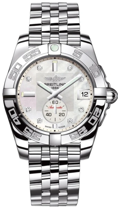 Shop Breitling Women's Galactic 36mm Automatic Watch In Silver