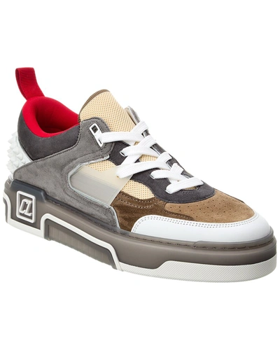 Shop Christian Louboutin Astroloubi Leather & Suede Sneaker In Grey