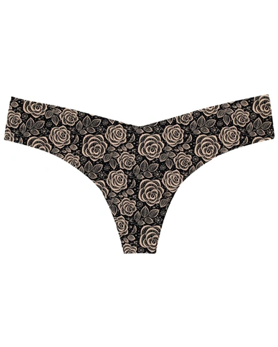 Shop Commando Classic Print Thong Panty In Pink