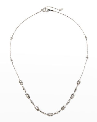 Shop Platinum Born Jill Necklace With Small Infinity Stations
