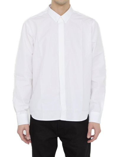 Shop Ami Alexandre Mattiussi Ami Paris Concealed Fastened Shirt In White