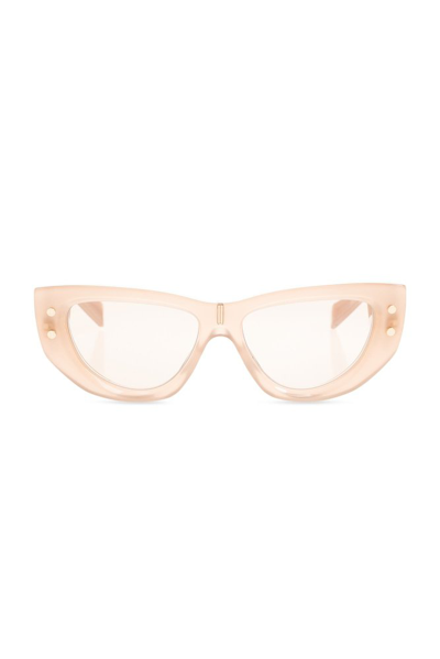 Shop Balmain Eyewear Cat Eye Frame Sunglasses In Pink