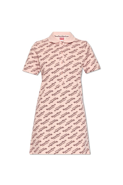 Shop Kenzo By Verdy Monogram Mini Polo Dress In Pink