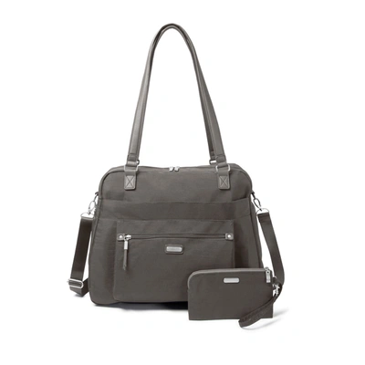 Baggallini Modern Everywhere Hobo Crossbody Bag With Wristlet In Grey