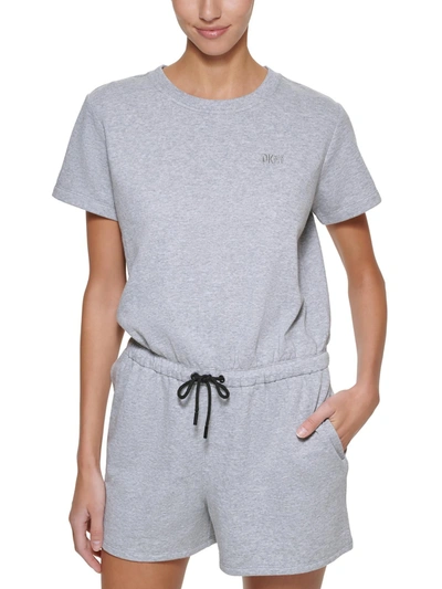 Shop Dkny Sport Womens Short Sleeve Short Romper In Grey