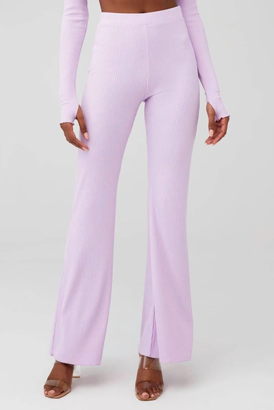 Shop Show Me Your Mumu Layer Up Pants In Lilac Rib Knit In Multi