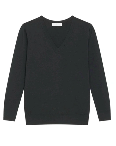Shop Maison Montagut Women's Arya V-neck Sweater In Noir In Black